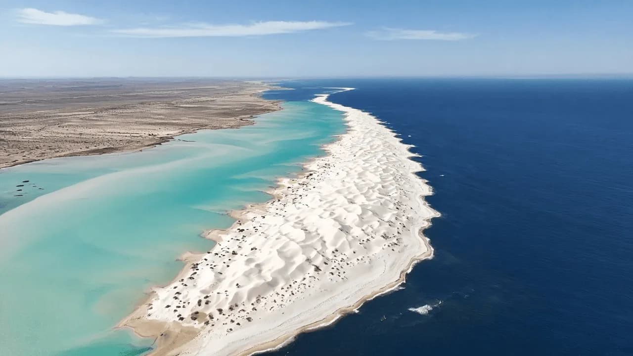 Vue de Dakhla, Maroc