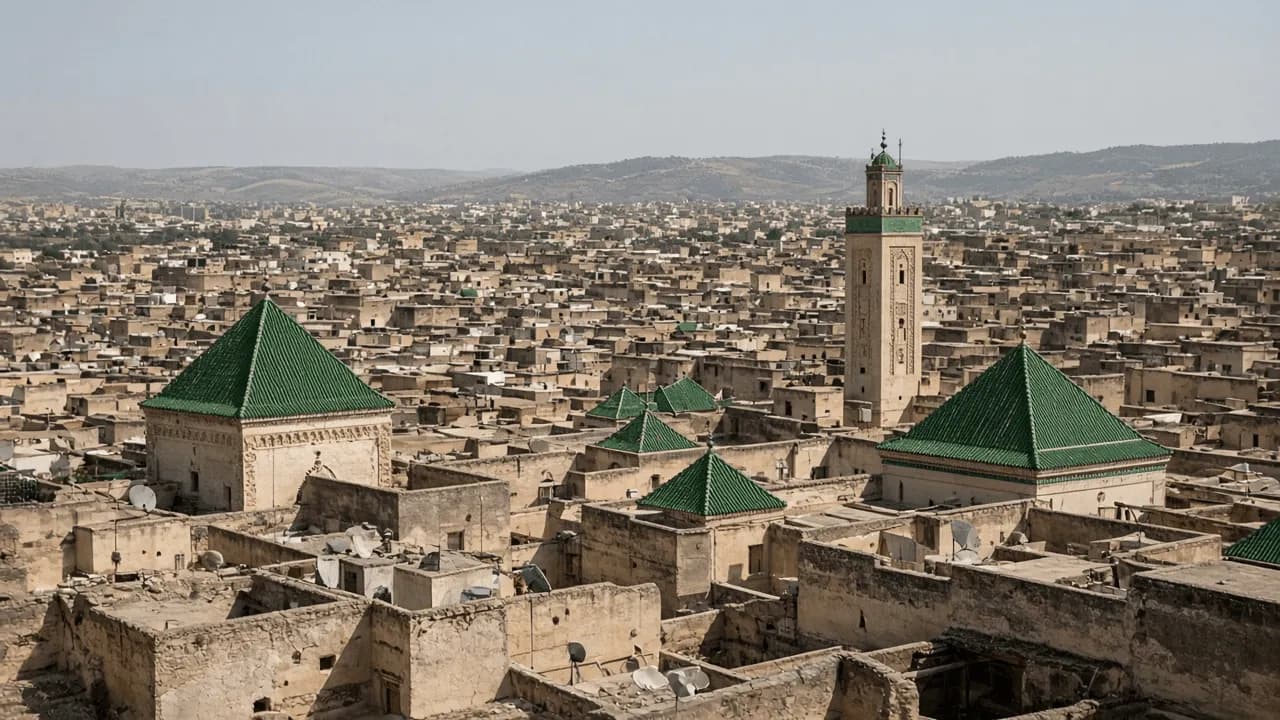 Vue de Fès, Maroc
