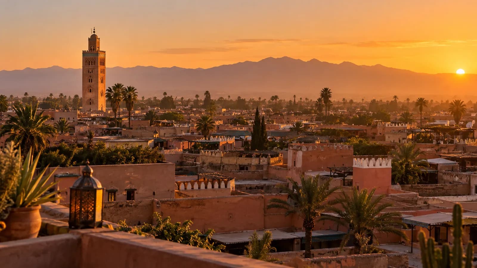 Vue de Marrakech, Maroc